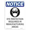 Signmission OSHA Sign, Eye Protection Required, 14in X 10in Plastic, 10" W, 14" H, Portrait, P-1014-V-12344 OS-NS-P-1014-V-12344 - alternate 1